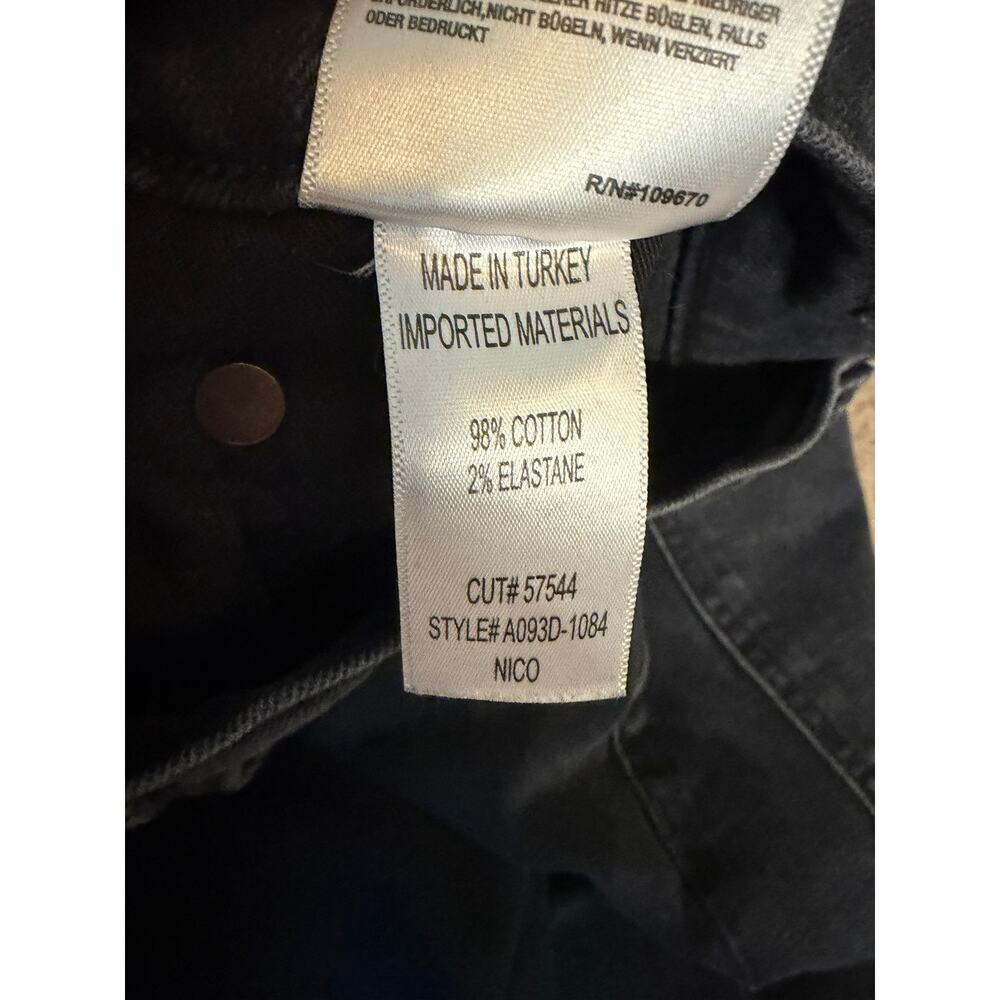 AGOLDE Nico High Rise Slim Jeans 28 | Washed Black | 5-Button Fly | Knee Rip - Picture 9 of 10